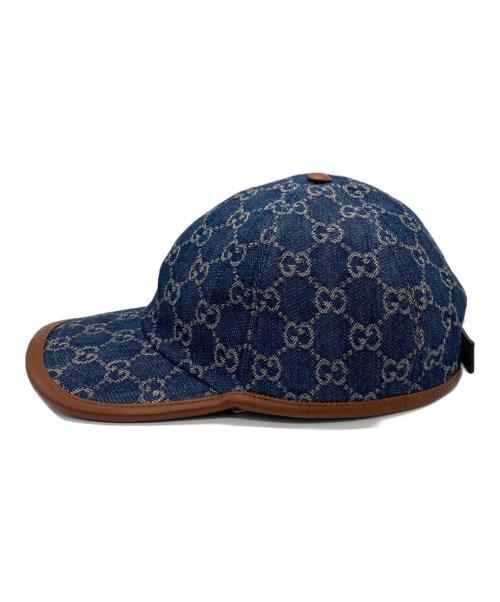 GUCCI（グッチ）GUCCI (グッチ) デニムベースボールキャップ インディゴの古着・服飾アイテム