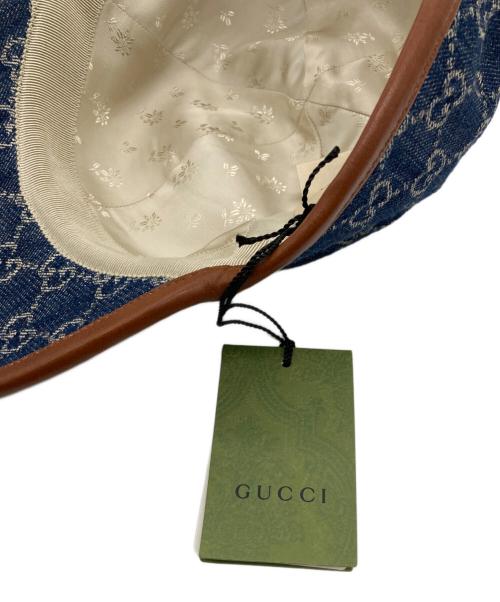 GUCCI（グッチ）GUCCI (グッチ) デニムベースボールキャップ インディゴの古着・服飾アイテム