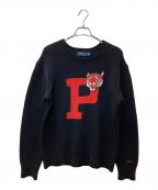 POLO RALPH LAURENポロ・ラルフローレン）の古着「タイガー ウールセーター」｜ブラック