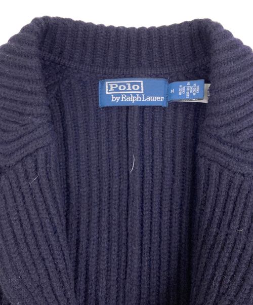 POLO RALPH LAUREN（ポロ・ラルフローレン）POLO RALPH LAUREN (ポロ・ラルフローレン) ウールブレンド ブレザー カーディガン ネイビー サイズ:Mの古着・服飾アイテム
