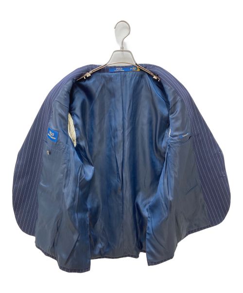 POLO RALPH LAUREN（ポロ・ラルフローレン）POLO RALPH LAUREN (ポロ・ラルフローレン) Polo クラシック ストライプド ツイル スーツ ジャケット ネイビー サイズ:42の古着・服飾アイテム