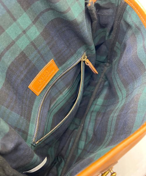 POLO RALPH LAUREN（ポロ・ラルフローレン）POLO RALPH LAUREN (ポロ・ラルフローレン) ヘリテージ レザー メッセンジャー バッグ ブラウンの古着・服飾アイテム