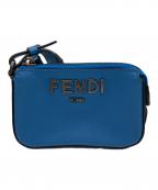 FENDIフェンディ）の古着「レザーショルダーポーチ」｜ブルー