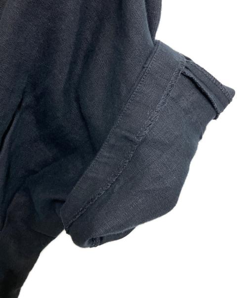 BABYLONE（バビロン）BABYLONE (バビロン) リネンウエストタックフレアワンピース ネイビー サイズ:Fの古着・服飾アイテム