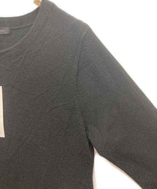 23区（ニジュウサンク）23区 (ニジュウサンク) ヴィスコース ストレッチ ニット フレア ワンピース ブラック サイズ:38 未使用品の古着・服飾アイテム