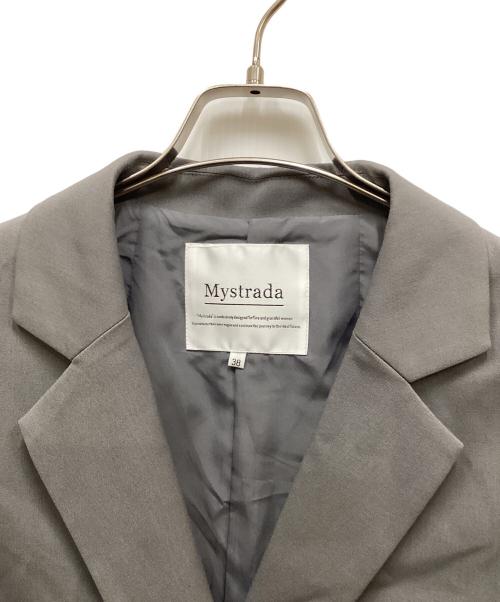 Mystrada（マイストラーダ）Mystrada (マイストラーダ) ダブルボタンテーラージャケット グレー サイズ:38の古着・服飾アイテム