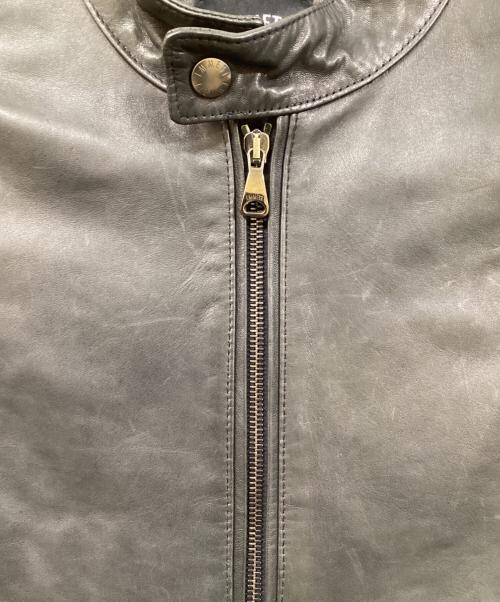 EMMETI（エンメティ）EMMETI (エンメティ) シングルライダースジャケット ブラック サイズ:42の古着・服飾アイテム