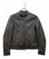EMMETI（エンメティ）の古着「シングルライダースジャケット」｜ブラック
