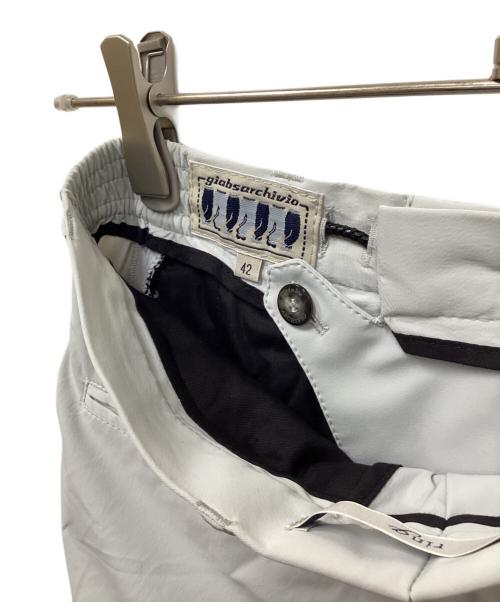 giab's ARCHIVIO（ジャブス アルキヴィオ）giab's ARCHIVIO (ジャブス アルキヴィオ) シャカヌメ ナイロン ストレッチ 1プリーツ パンツ グレー サイズ:42の古着・服飾アイテム