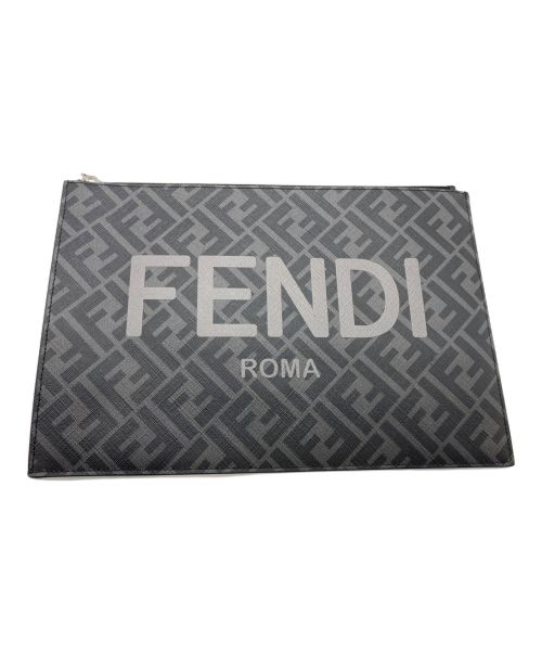 FENDI（フェンディ）FENDI (フェンディ) クラッチバッグ グレーの古着・服飾アイテム