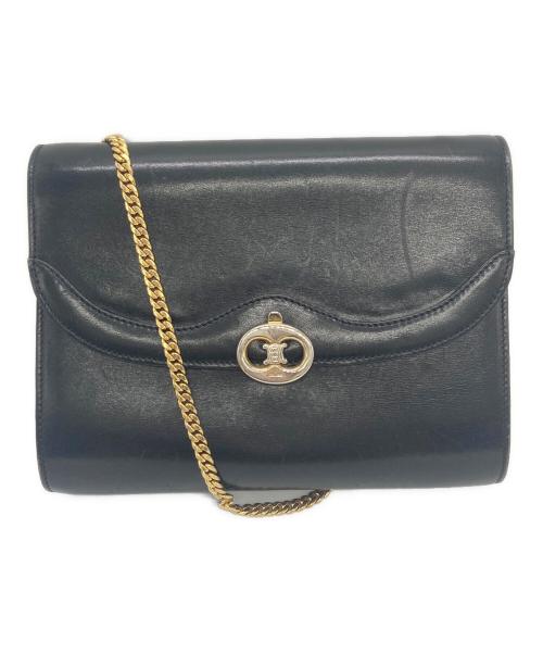 CELINE（セリーヌ）CELINE (セリーヌ) チェーンショルダーバッグ ブラックの古着・服飾アイテム