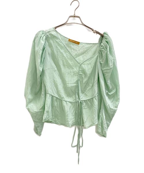 REJINA PYO（レジーナ ピョウ）REJINA PYO (レジーナ ピョウ) アシンメトリーブラウス 黄緑 サイズ:8の古着・服飾アイテム