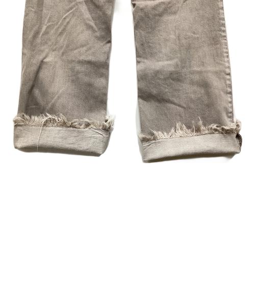 upper hights（アッパーハイツ）upper hights (アッパーハイツ) フリンジデニムパンツ ベージュ サイズ:23の古着・服飾アイテム