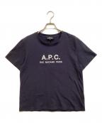 A.P.C.アーペーセー）の古着「刺繍ロゴTシャツ」｜ネイビー