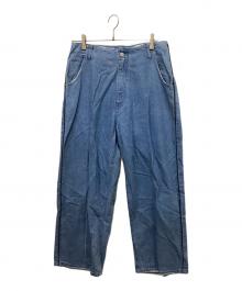SUPERTHANKS（スーパーサンクス）の古着「WIDE DENIM PT/ワイドデニムパンツ」｜ブルー