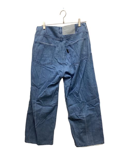 SUPERTHANKS（スーパーサンクス）SUPERTHANKS (スーパーサンクス) WIDE DENIM PT/ワイドデニムパンツ ブルー サイズ:S 未使用品の古着・服飾アイテム