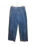 SUPERTHANKS（スーパーサンクス）の古着「WIDE DENIM PT/ワイドデニムパンツ」｜ブルー