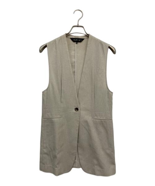 INDIVI（インディヴィ）INDIVI (インディヴィ) コットンジレ ベージュ サイズ:36の古着・服飾アイテム