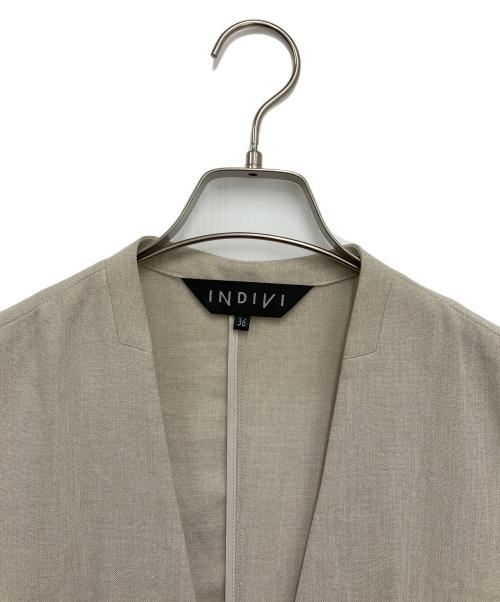 INDIVI（インディヴィ）INDIVI (インディヴィ) コットンジレ ベージュ サイズ:36の古着・服飾アイテム