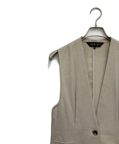 INDIVI（インディヴィ）INDIVI (インディヴィ) コットンジレ ベージュ サイズ:36の古着・服飾アイテム
