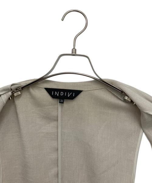 INDIVI（インディヴィ）INDIVI (インディヴィ) コットンジレ ベージュ サイズ:36の古着・服飾アイテム
