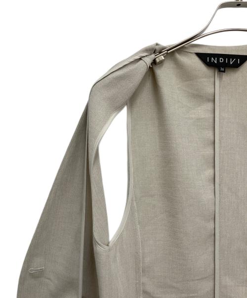 INDIVI（インディヴィ）INDIVI (インディヴィ) コットンジレ ベージュ サイズ:36の古着・服飾アイテム