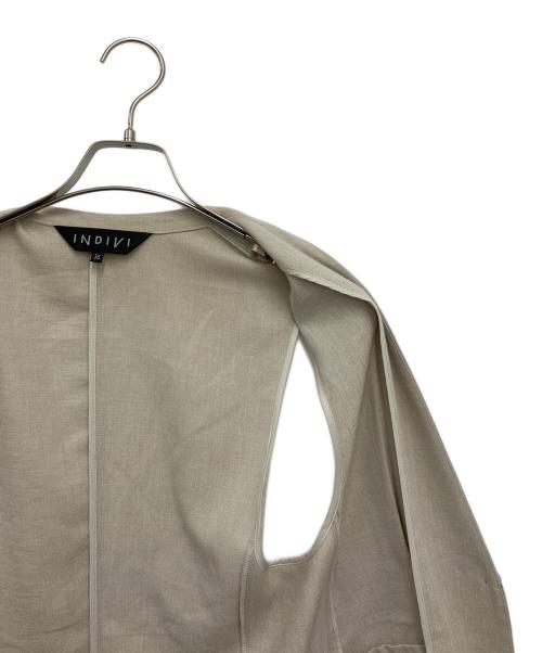 INDIVI（インディヴィ）INDIVI (インディヴィ) コットンジレ ベージュ サイズ:36の古着・服飾アイテム