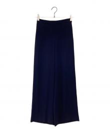 theory（セオリー）の古着「パウダークレープワイドパンツ」｜ネイビー
