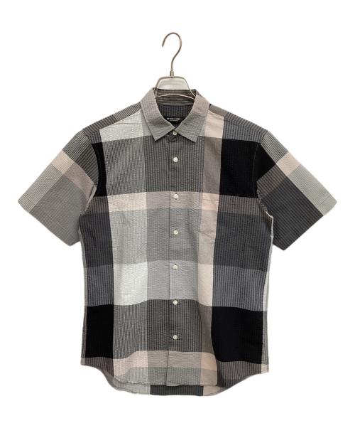 BLACK LABEL CRESTBRIDGE（ブラックレーベル クレストブリッジ）BLACK LABEL CRESTBRIDGE (ブラックレーベル クレストブリッジ) シアサッカーシャツ グレー サイズ:Ｍの古着・服飾アイテム