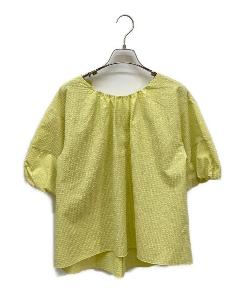 MACKINTOSH PHILOSOPHY（マッキントッシュ フィロソフィー）MACKINTOSH PHILOSOPHY (マッキントッシュ フィロソフィー) メッシュサッカーブラウス イエロー サイズ:36の古着・服飾アイテム