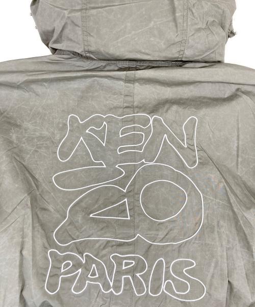 KENZO（ケンゾー）KENZO (ケンゾー) Kanji Logo Back Coated Nylon Zip Hoodie チャコールグレー サイズ:M 未使用品の古着・服飾アイテム