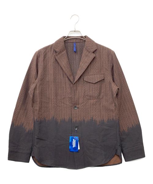 MAURIZIO BALDASSARI（マウリツィオバルダサーリ）MAURIZIO BALDASSARI (マウリツィオバルダサーリ) テーラードジャケット ブラウン×ブラック サイズ:48の古着・服飾アイテム