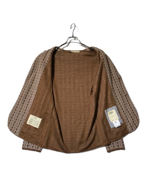 MAURIZIO BALDASSARI（マウリツィオバルダサーリ）MAURIZIO BALDASSARI (マウリツィオバルダサーリ) ニットジャケット キャメル サイズ:46の古着・服飾アイテム