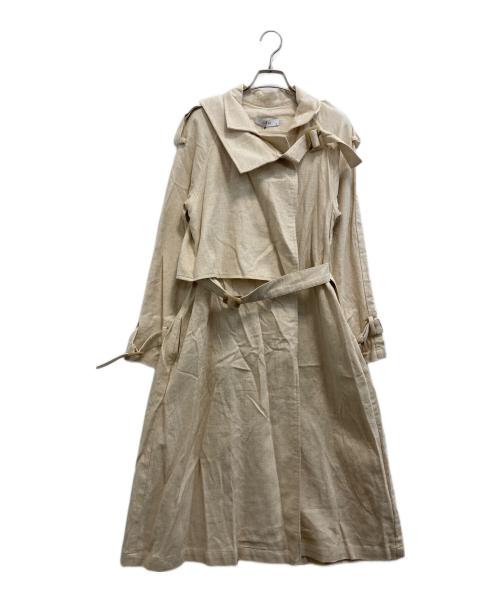 OSKER（オスカー）OSKER (オスカー) リネンブレンドトレンチコート アイボリー サイズ:SIZE Sの古着・服飾アイテム