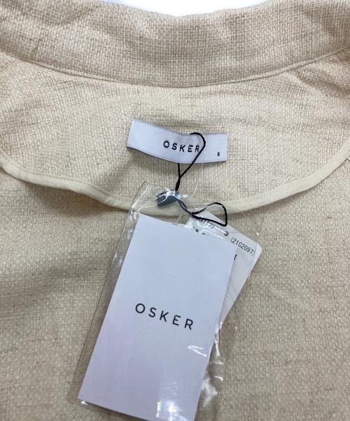 OSKER（オスカー）OSKER (オスカー) リネンブレンドトレンチコート アイボリー サイズ:SIZE Sの古着・服飾アイテム