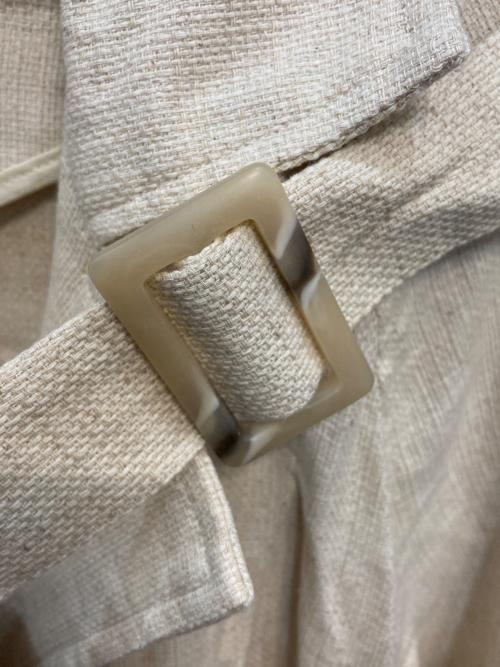 OSKER（オスカー）OSKER (オスカー) リネンブレンドトレンチコート アイボリー サイズ:SIZE Sの古着・服飾アイテム