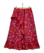 MUVEILミュベール）の古着「アネモネプリントスカート」｜ピンク