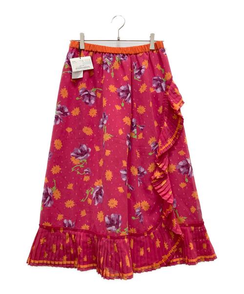 MUVEIL（ミュベール）MUVEIL (ミュベール) アネモネプリントスカート ピンク サイズ:38 未使用品の古着・服飾アイテム