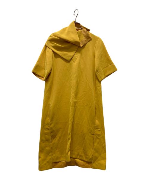3.1 phillip lim（スリーワンフィリップリム）3.1 phillip lim (スリーワンフィリップリム) スカーフネックショートスリーブワンピース ゴールドの古着・服飾アイテム