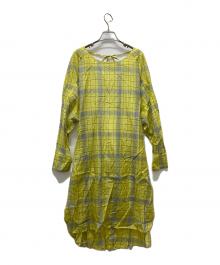 08sircus（ゼロエイトサーカス）の古着「チェック柄ワンピース」｜イエロー