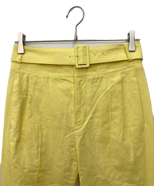 TARO HORIUCHI（タロウホリウチ）TARO HORIUCHI (タロウホリウチ) 総柄センターシームフレアパンツ イエロー サイズ:2 未使用品の古着・服飾アイテム