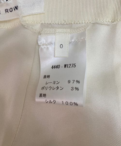 THE ROW（ザ ロウ）THE ROW (ザ ロウ) スリットスカート アイボリー サイズ:０の古着・服飾アイテム