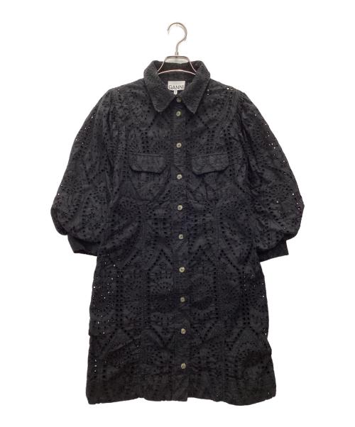 GANNI（ガニー）Ganni (ガニー) カットワークワンピース ブラック サイズ:SIZE 40の古着・服飾アイテム