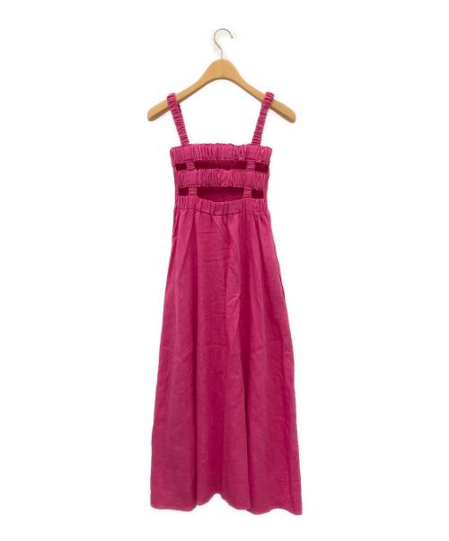 THE GIRLS SOCIETY（ガールズソサエティ）The Girls Society (ガールズソサエティ) open back dress ピンク サイズ:FREEの古着・服飾アイテム
