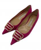 PELLICOペリーコ）の古着「CUORE デュエ アネッリ スウェード パンプス」｜ショッキングピンク