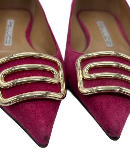 PELLICO（ペリーコ）PELLICO (ペリーコ) CUORE デュエ アネッリ スウェード パンプス ショッキングピンク サイズ:38の古着・服飾アイテム