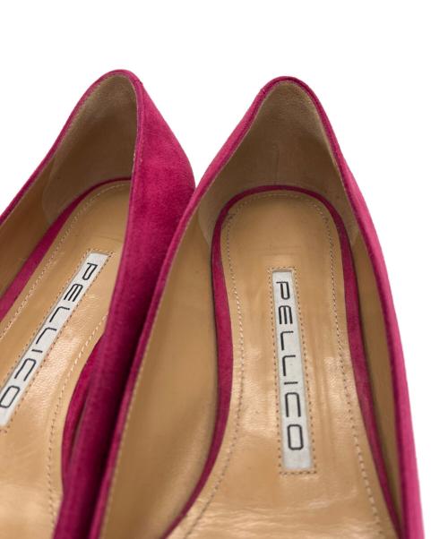 PELLICO（ペリーコ）PELLICO (ペリーコ) CUORE デュエ アネッリ スウェード パンプス ショッキングピンク サイズ:38の古着・服飾アイテム