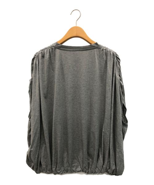 Col Pierrot（コルピエロ）Col Pierrot (コルピエロ) カットソーギャザーブラウス グレー サイズ:Ｆの古着・服飾アイテム