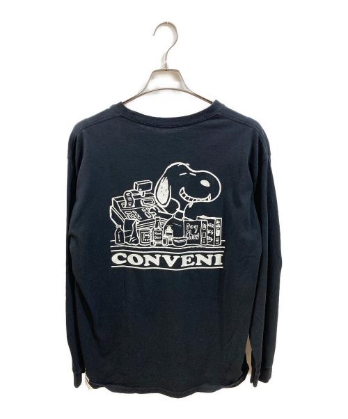 THE CONVENI（ザ・コンビニ）THE CONVENI (ザ・コンビニ) PEANUTS (ピーナッツ) ロングスリーブカットソー ブラック サイズ:Mの古着・服飾アイテム