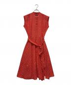 LAUREN RALPH LAURENローレンラルフローレン）の古着「ロゴプリントワンピース」｜レッド